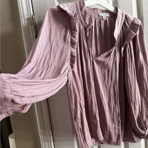 Current Air Mauve Blouse with Pleated Design